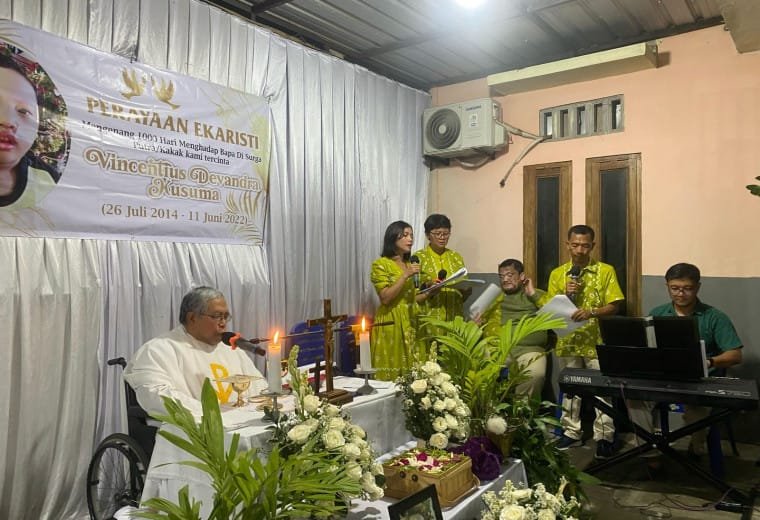 044 St. Petrus Damianus Taman Selatan: Misa 1000 hari Ananda Vincentius Devandra Kusuma berpulang menghadap Tuhan