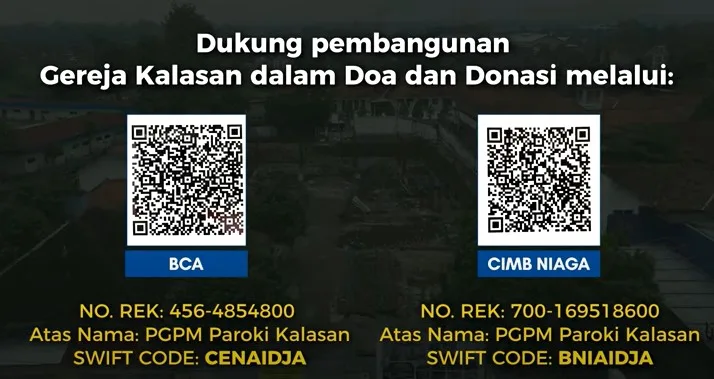 donasi pembangunan gereja kalasan