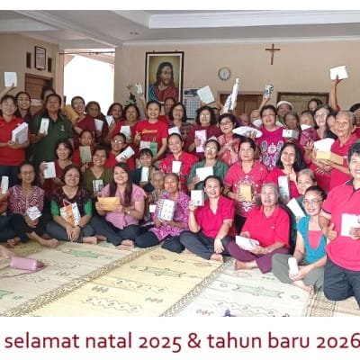 056 St. Stefanus Karanglo: Natal, Tahun Baru, dan Temu Kangen Penuh Sukacita Ibu-Ibu Lingkungan Karanglo